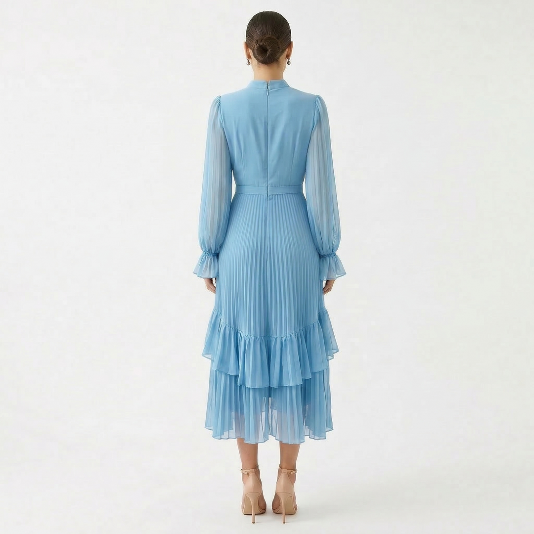 Kiana - Vestido de noche plisado y escultural