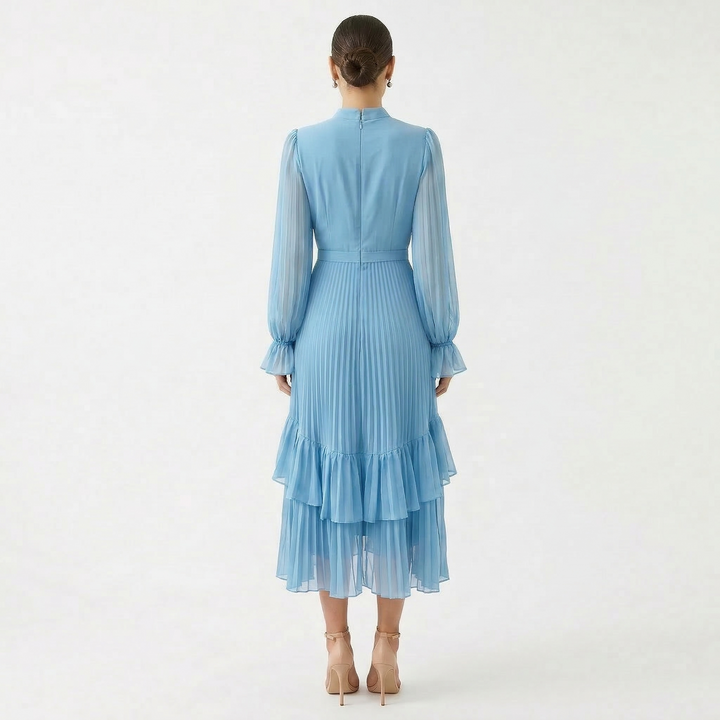 Kiana - Vestido de noche plisado y escultural