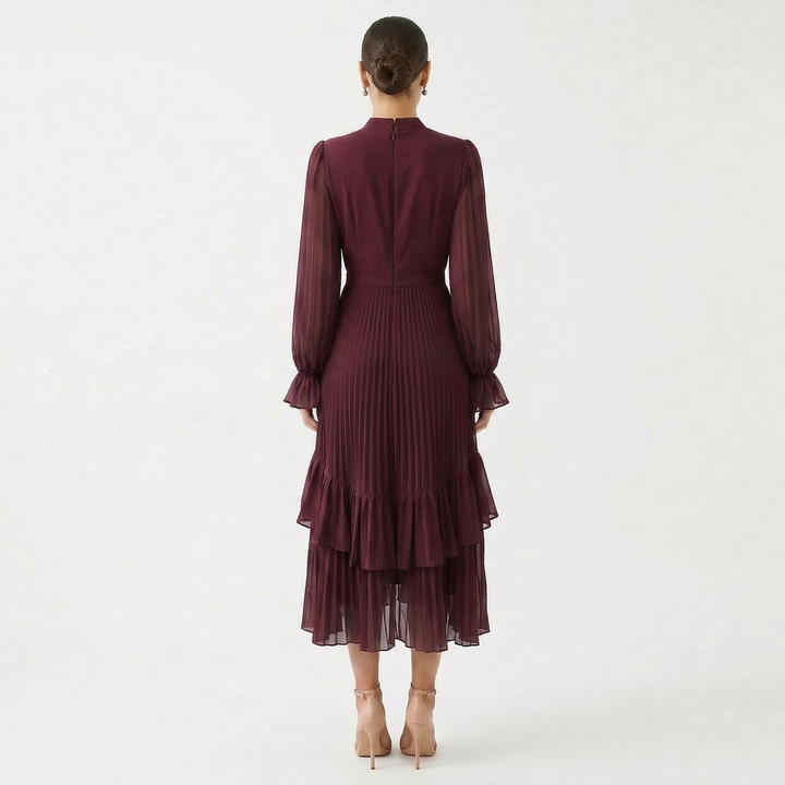 Kiana - Vestido de noche plisado y escultural