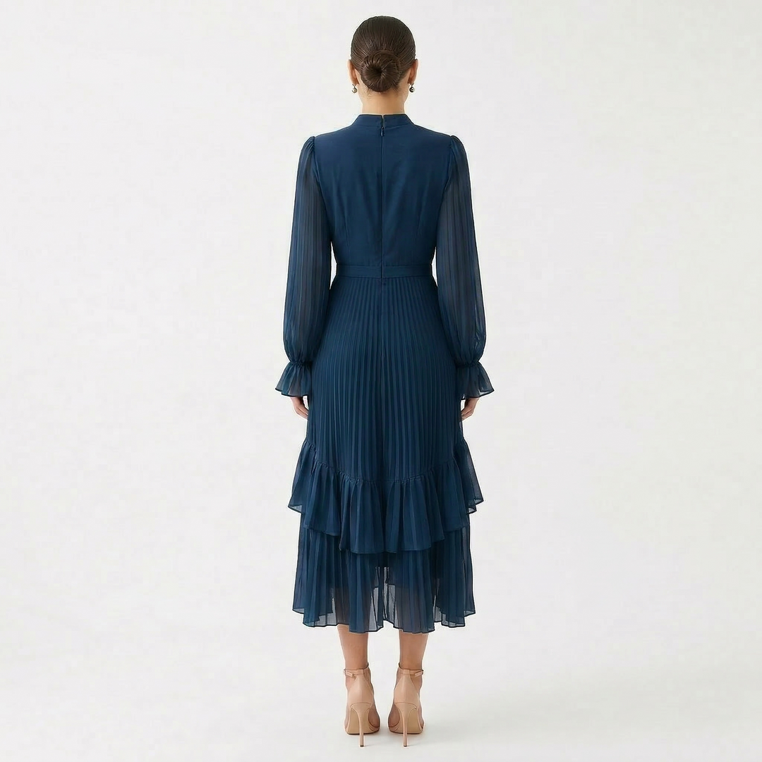 Kiana - Vestido de noche plisado y escultural