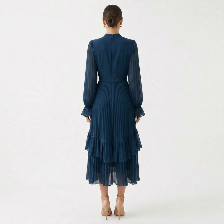 Kiana - Vestido de noche plisado y escultural