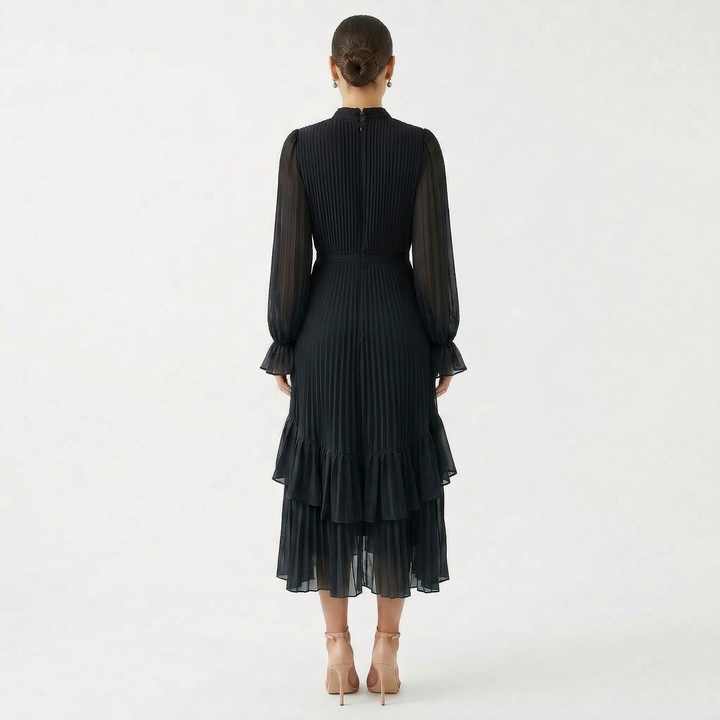 Kiana - Vestido de noche plisado y escultural