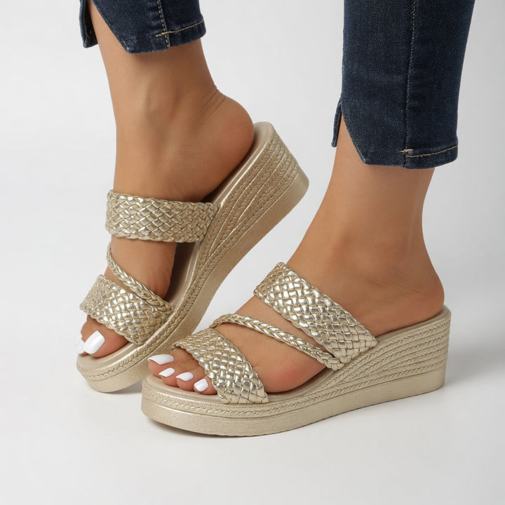 Whitley - Sandalias de plataforma trenzadas