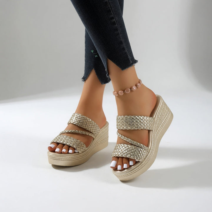 Whitley - Sandalias de plataforma trenzadas
