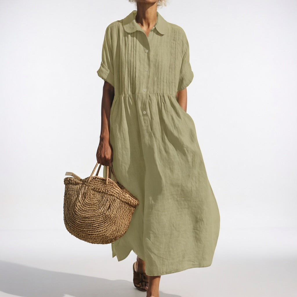 Jorisa - Vestido midi de manga corta