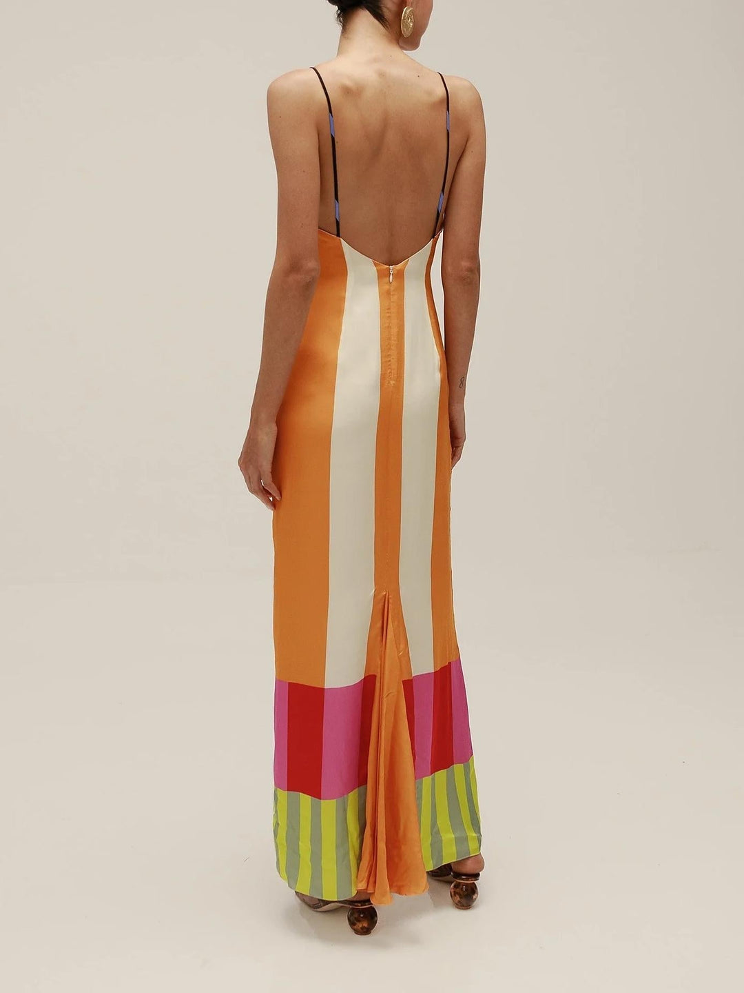 Norisse - Vestido veraniego a rayas de tacto suave