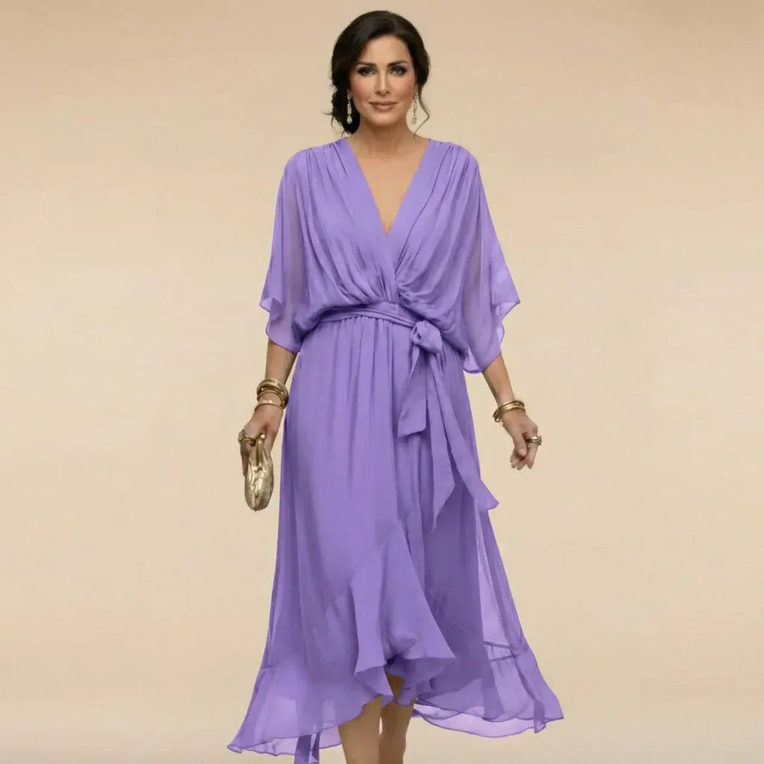 Mirabelle - Vestido vaporoso con escote en V