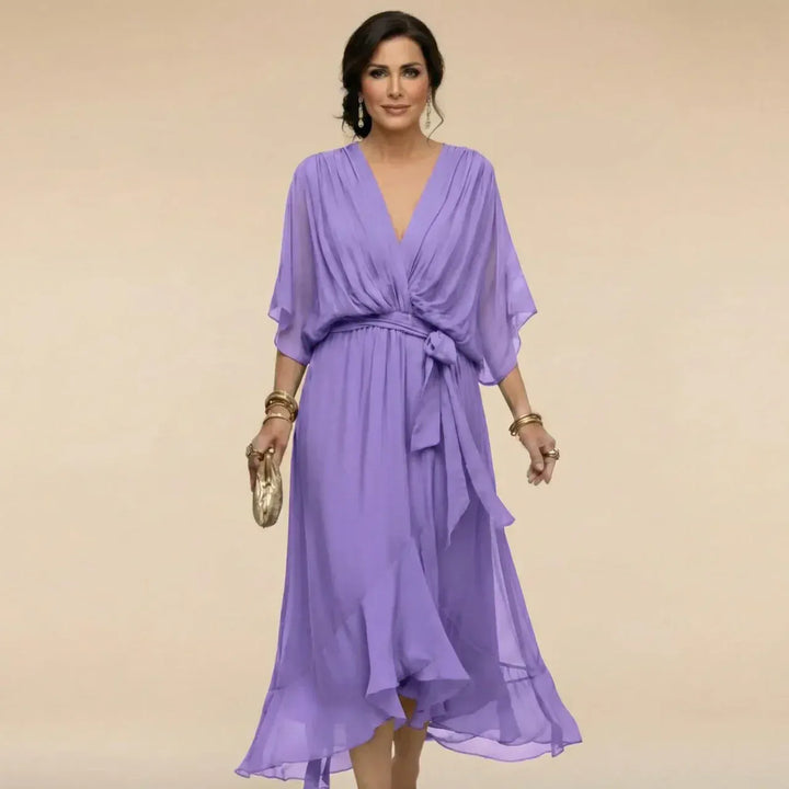Mirabelle - Vestido vaporoso con escote en V