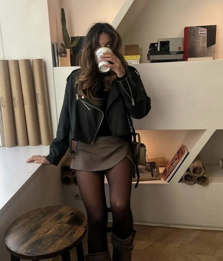 Rosavelle - Minifalda cruzada suave al tacto