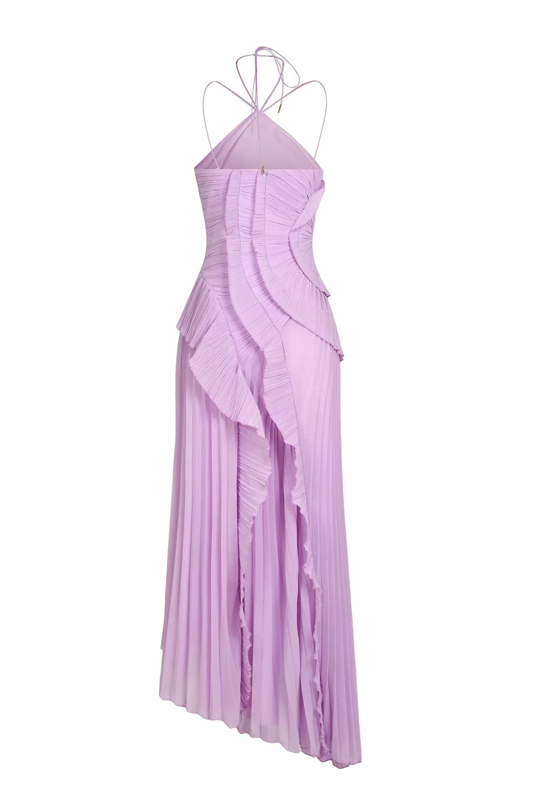 Sancia - Vestido midi plisado con holanes
