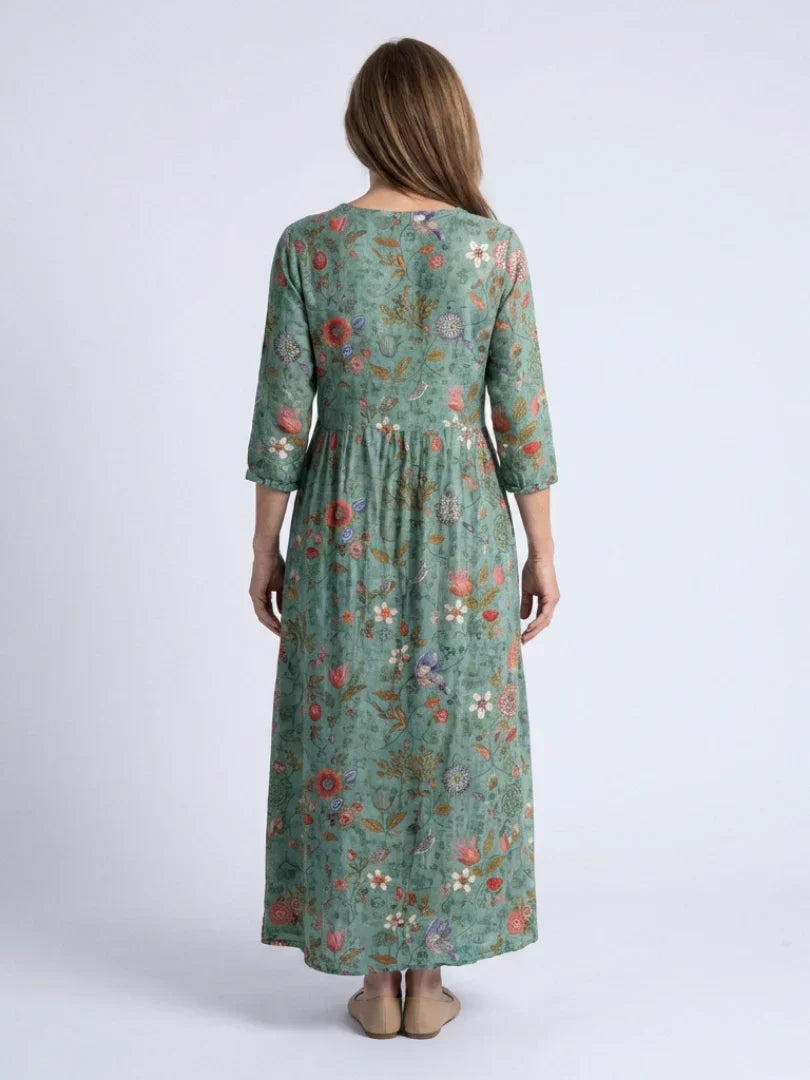 Irinae - Vestido maxi floral de tacto suave