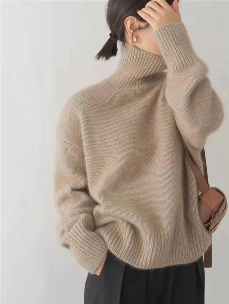 Acantha - Suéter de cuello de tortuga suave