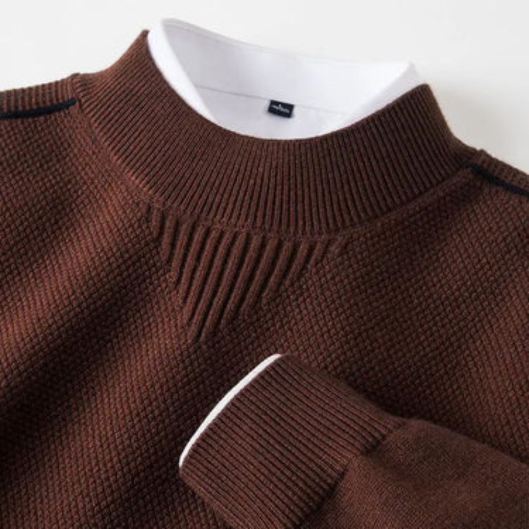 Kelvis - Suéter de cuello alto con jacquard texturizado