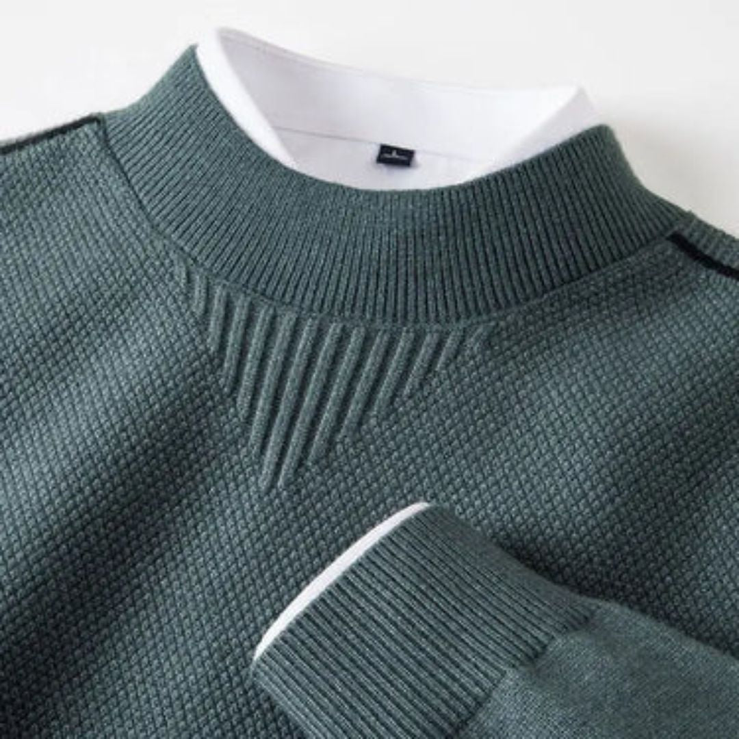 Kelvis - Suéter de cuello alto con jacquard texturizado
