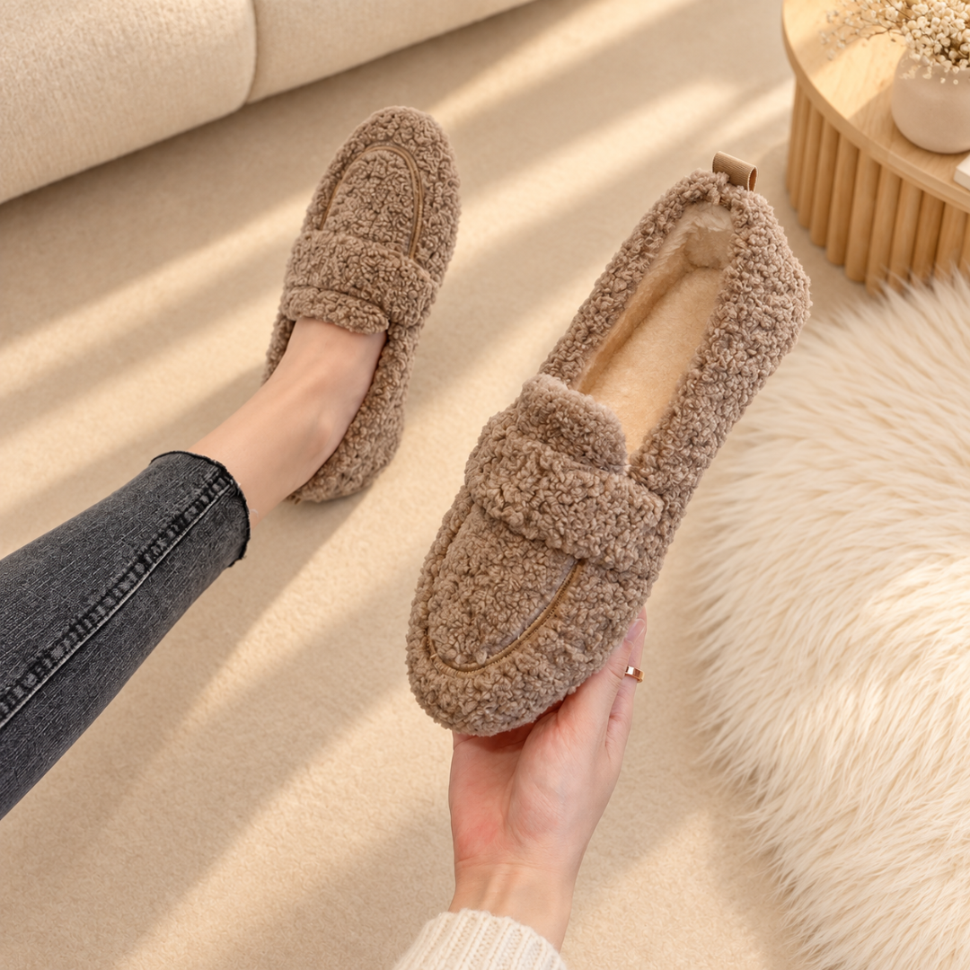 Avina - Pantuflas de felpa con suela antiderrapante