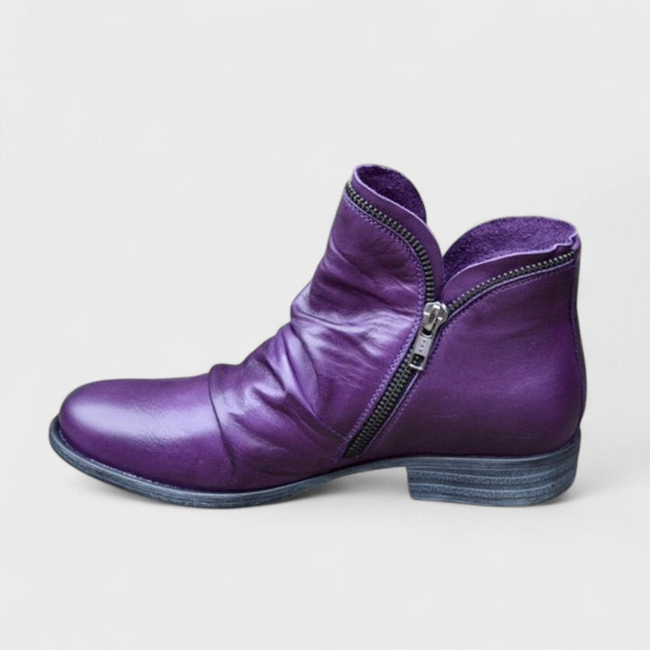 Endora - Botines elegantes con cremallera lateral