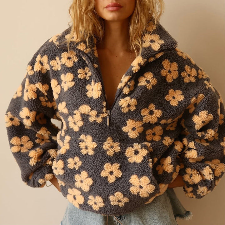 Fallon - Suéter floral de tacto suave