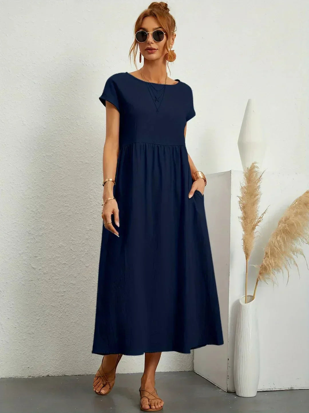 Keiraen - Vestido elegante de tacto suave