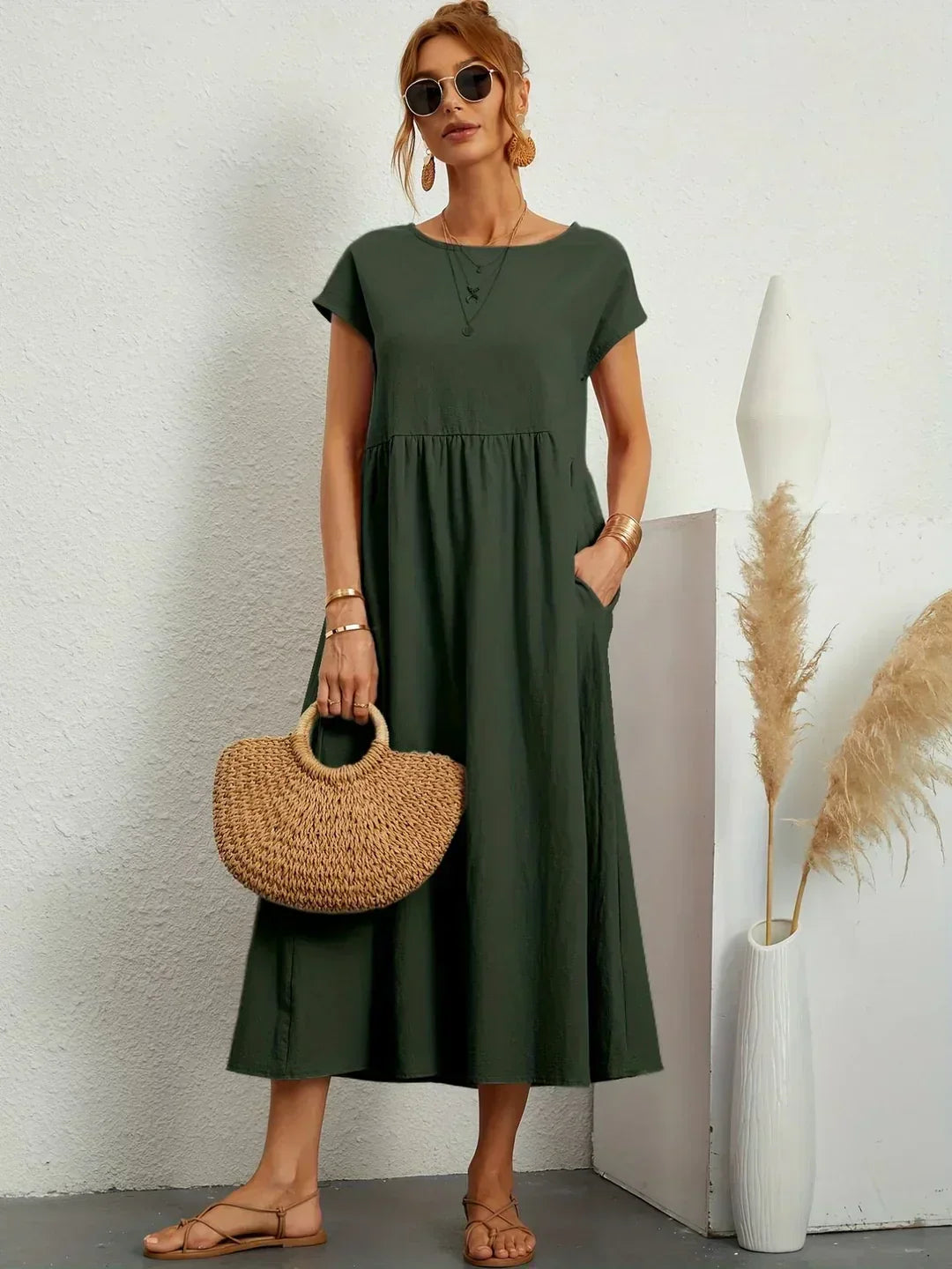 Keiraen - Vestido elegante de tacto suave