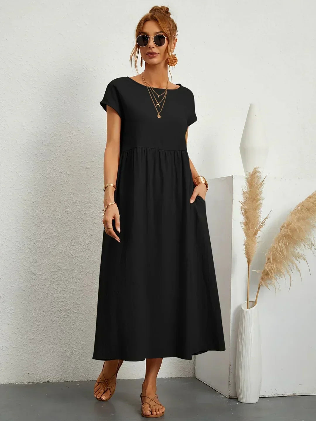 Keiraen - Vestido elegante de tacto suave