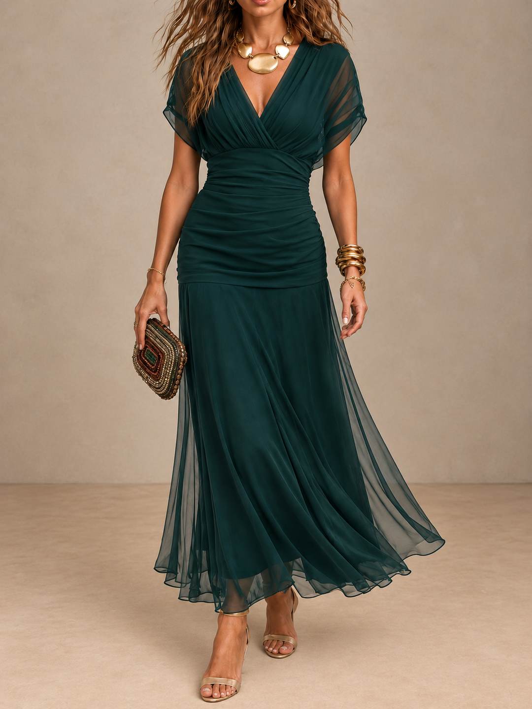 Nola - Vestido de noche etéreo de corte sirena