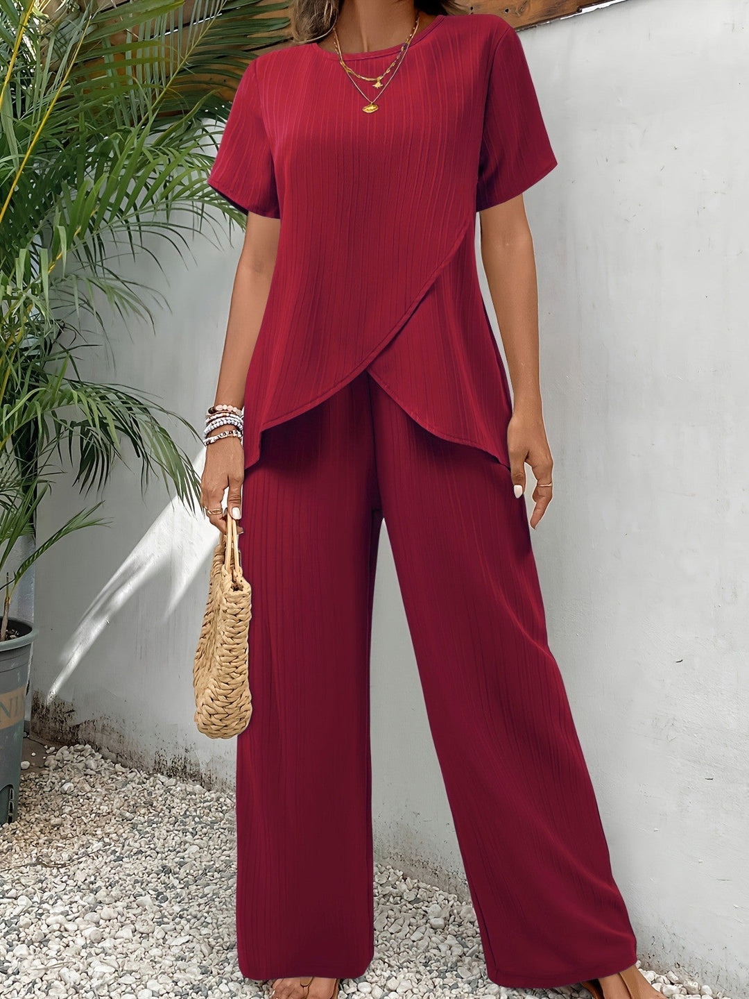 Bexley - Conjunto con pantalón de pierna ancha y caída fluida