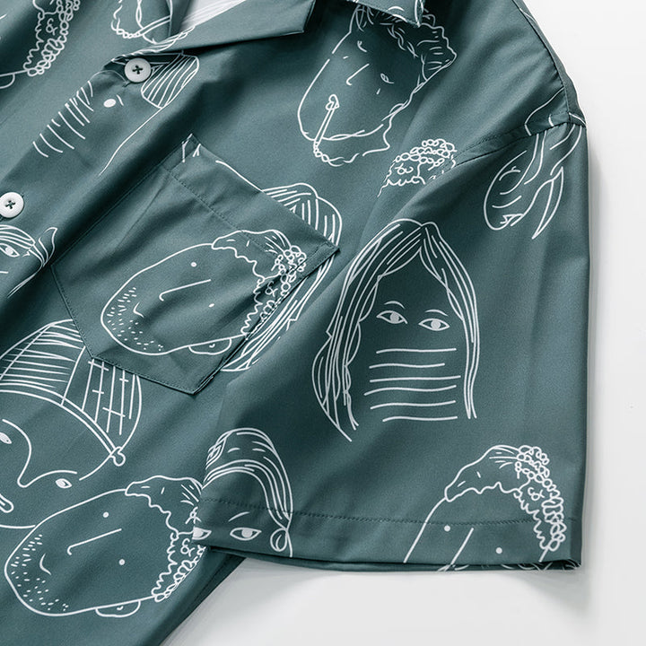 Nash - Camisa de cuello cubano suave al tacto
