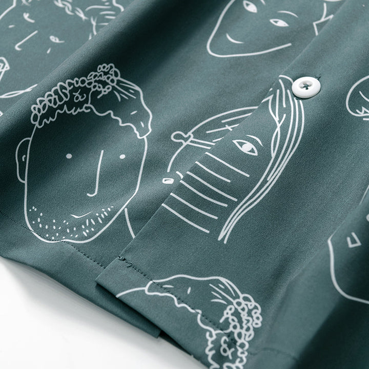Nash - Camisa de cuello cubano suave al tacto