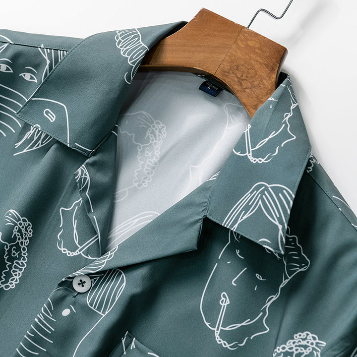 Nash - Camisa de cuello cubano suave al tacto
