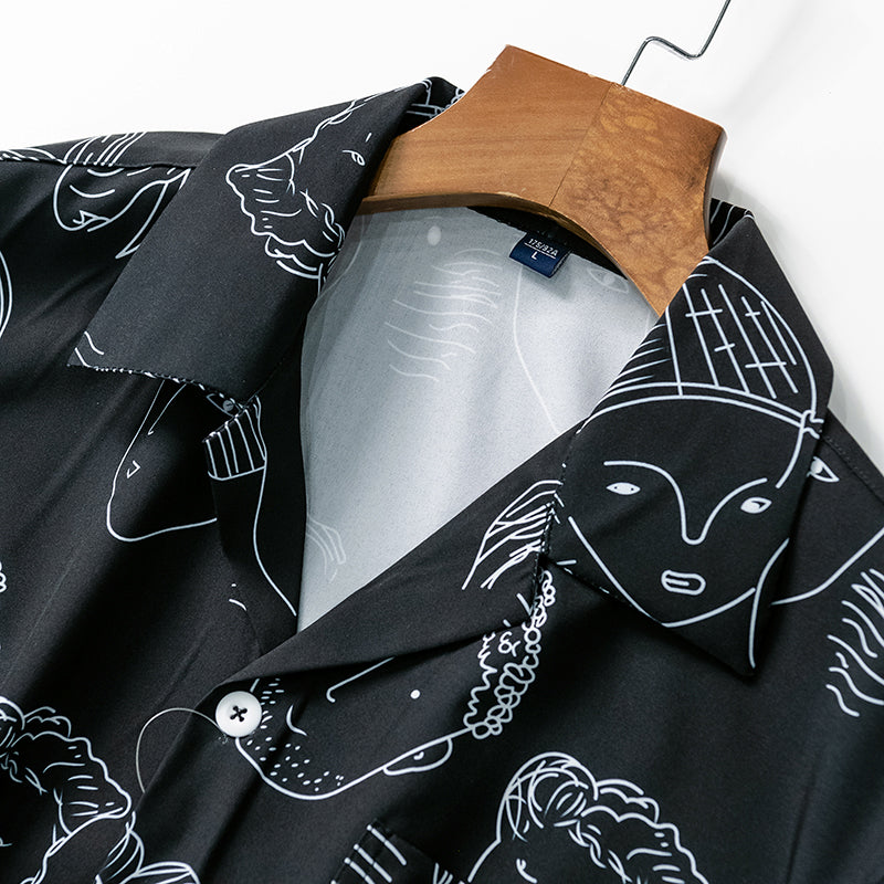 Nash - Camisa de cuello cubano suave al tacto