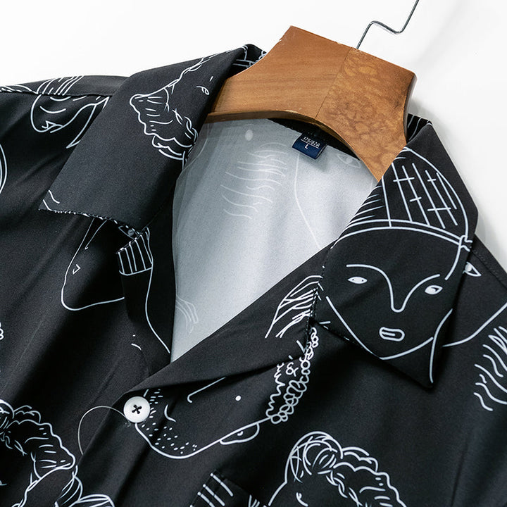 Nash - Camisa de cuello cubano suave al tacto