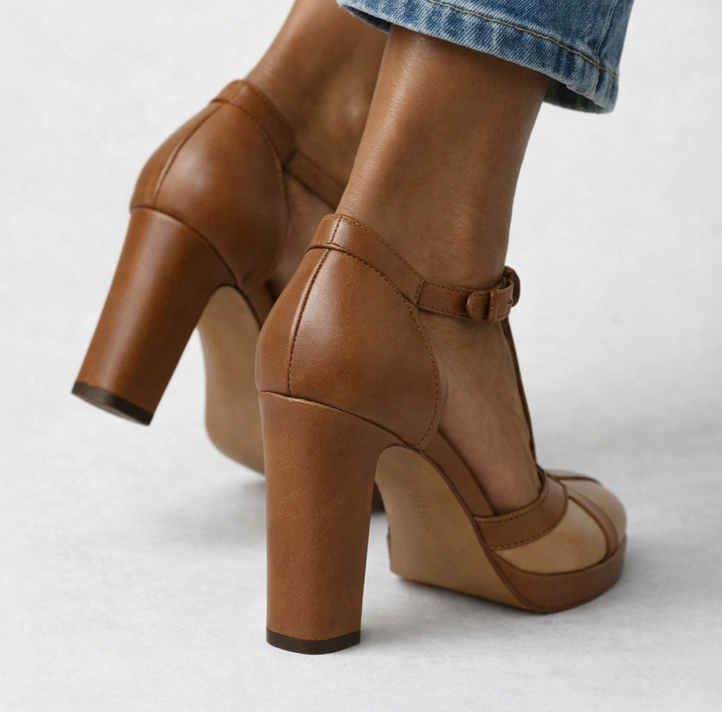 Celandra - Zapatos de tacón ergonómicos con correa