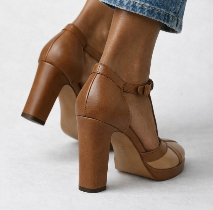 Celandra - Zapatos de tacón ergonómicos con correa
