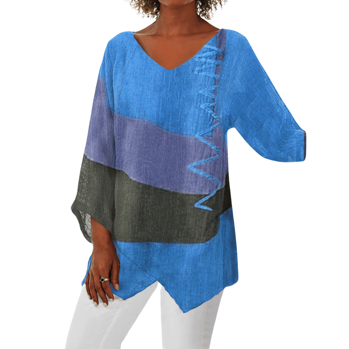 Ingrid - Blusa ligera con estampado geométrico