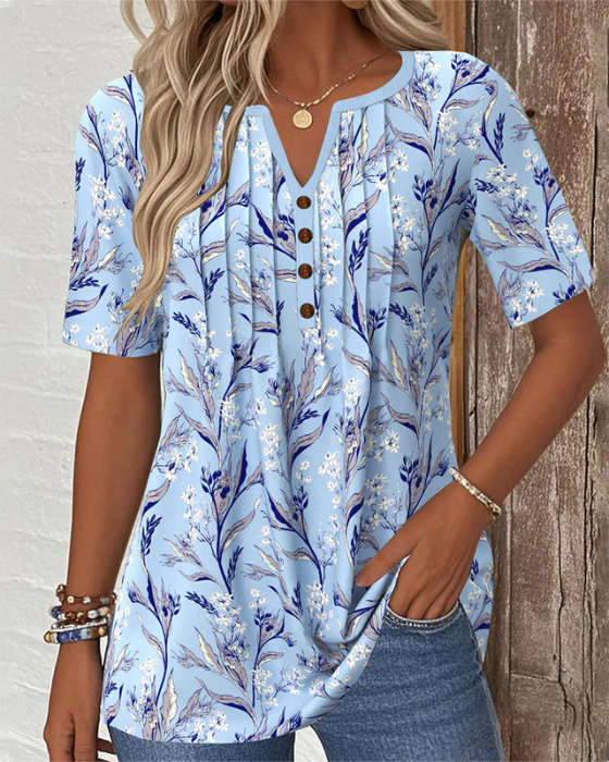 Belva - Blusa con escote en V suave al tacto