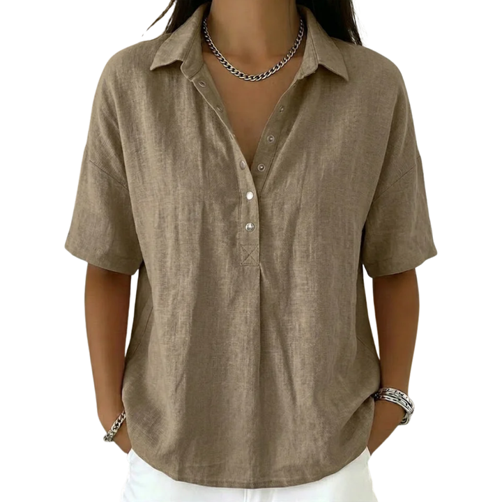 Eulalia - Blusa de tacto suave con cuello