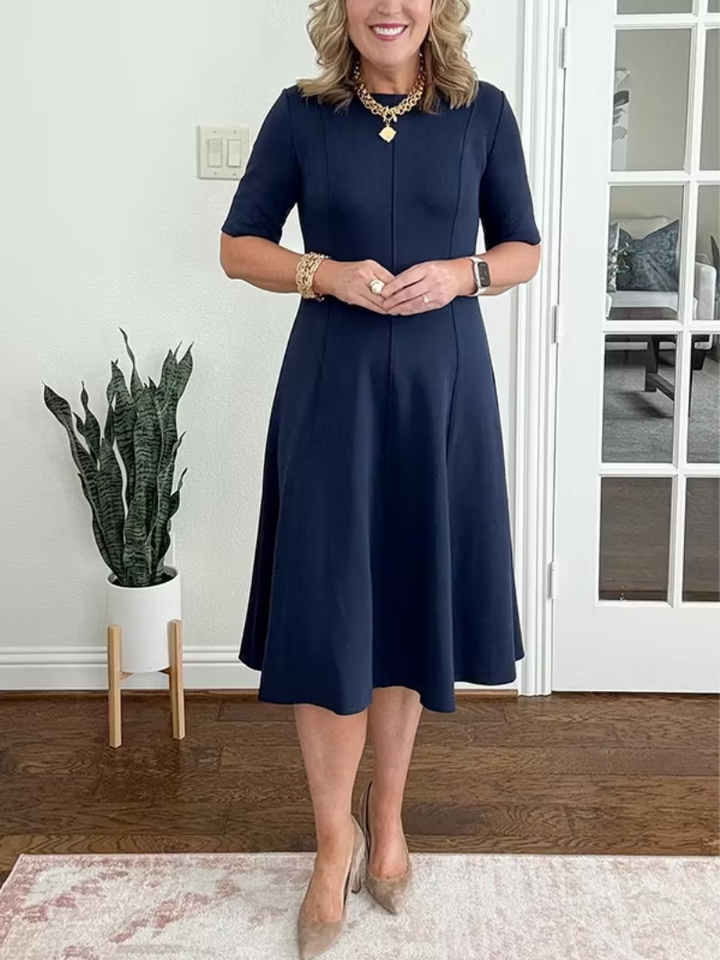 Ivanelle - Vestido midi de tacto suave