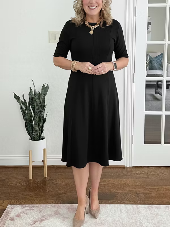Ivanelle - Vestido midi de tacto suave