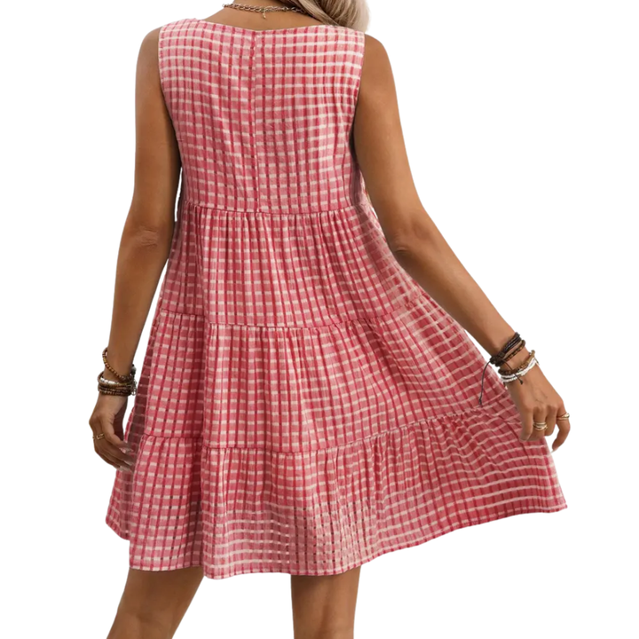 Elsie - Minivestido sin mangas con holanes