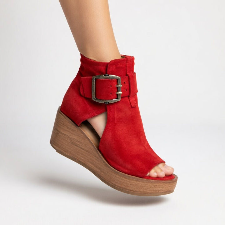 Briseida - Botines con cuña abiertos elegantes