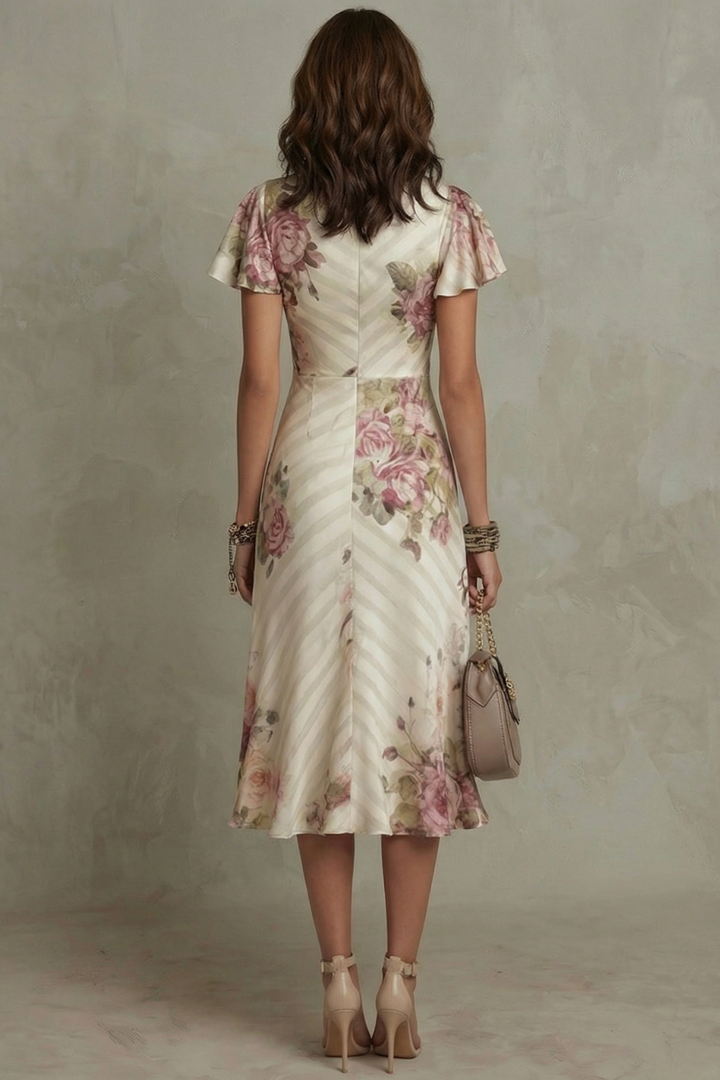 Jessamine - Vestido midi cruzado de lujo