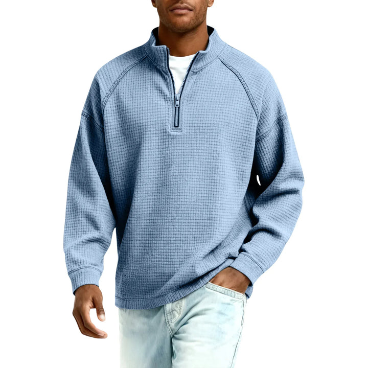 Jude - Sudadera de tejido tipo waffle texturizada