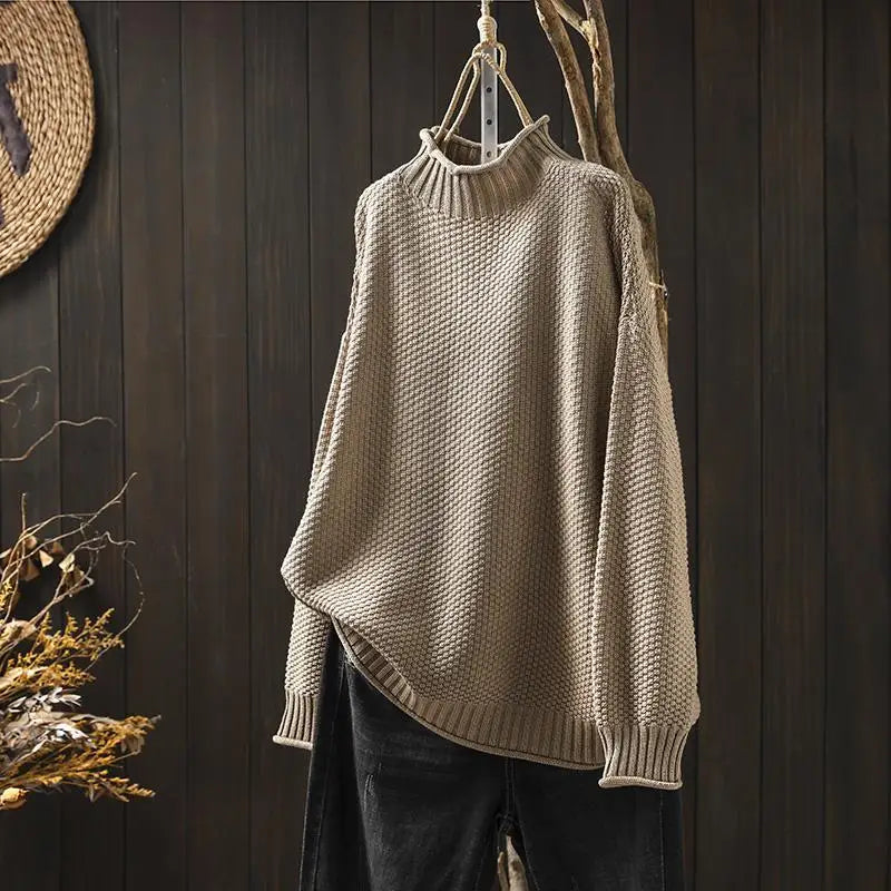 Oriane - Suéter texturizado de cuello semi alto