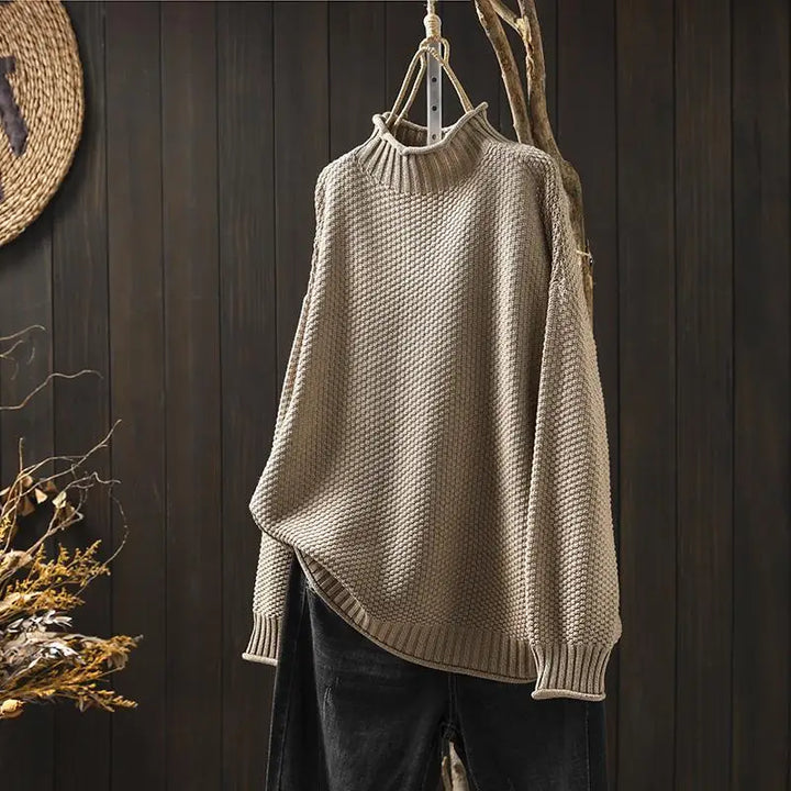 Oriane - Suéter texturizado de cuello semi alto
