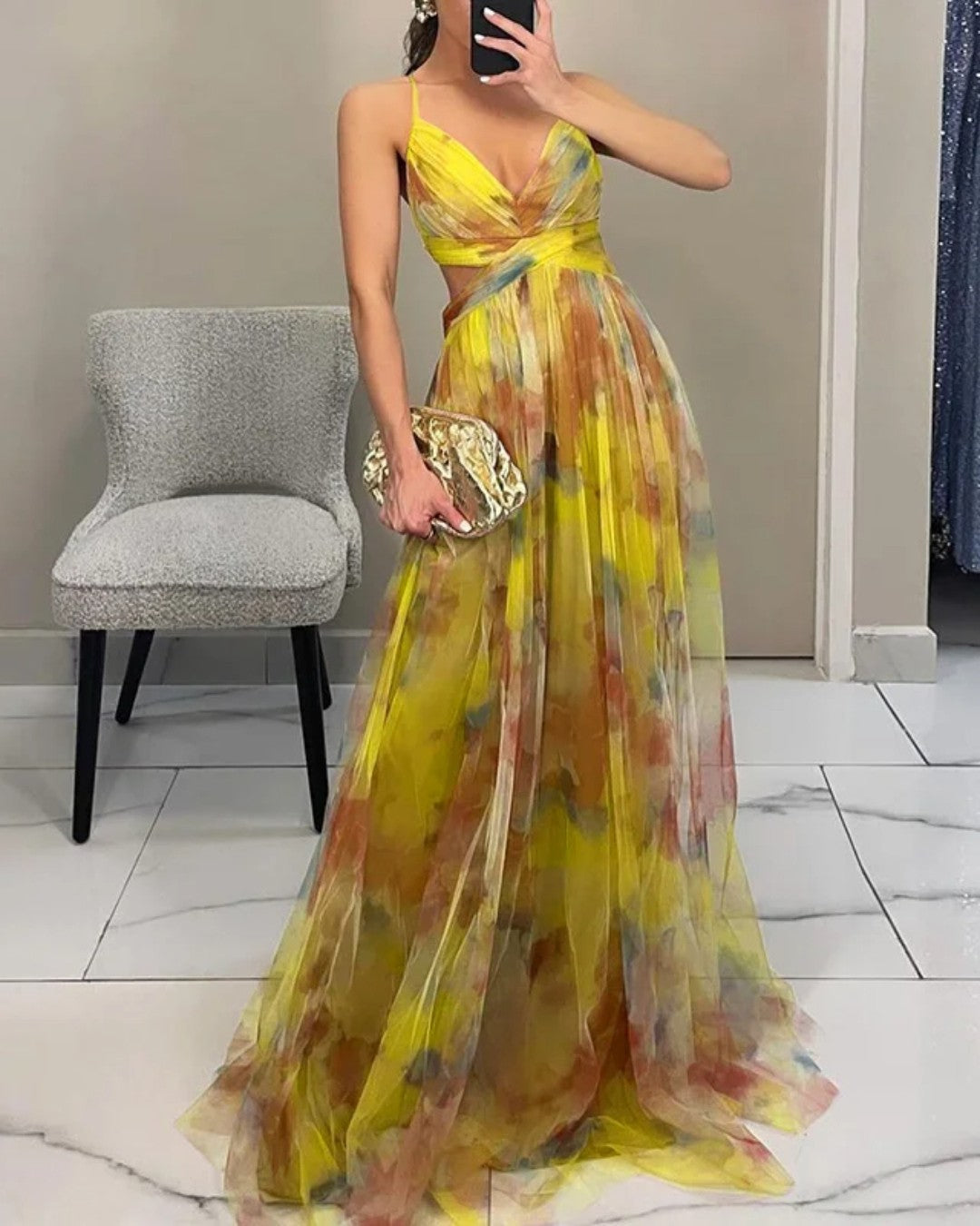 Nalina - Maxivestido fluido floral