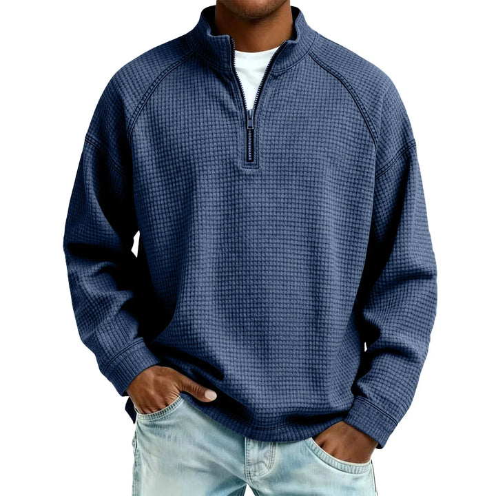 Jude - Sudadera de tejido tipo waffle texturizada