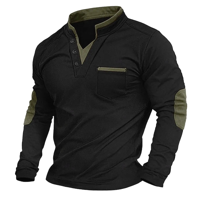 Arven - Camiseta Henley casual