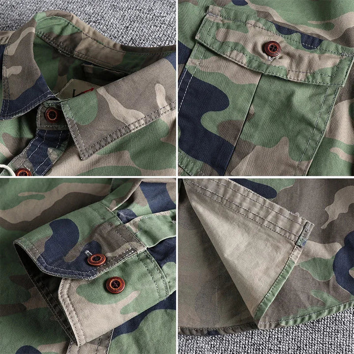 Corvin - Camisa de camuflaje premium