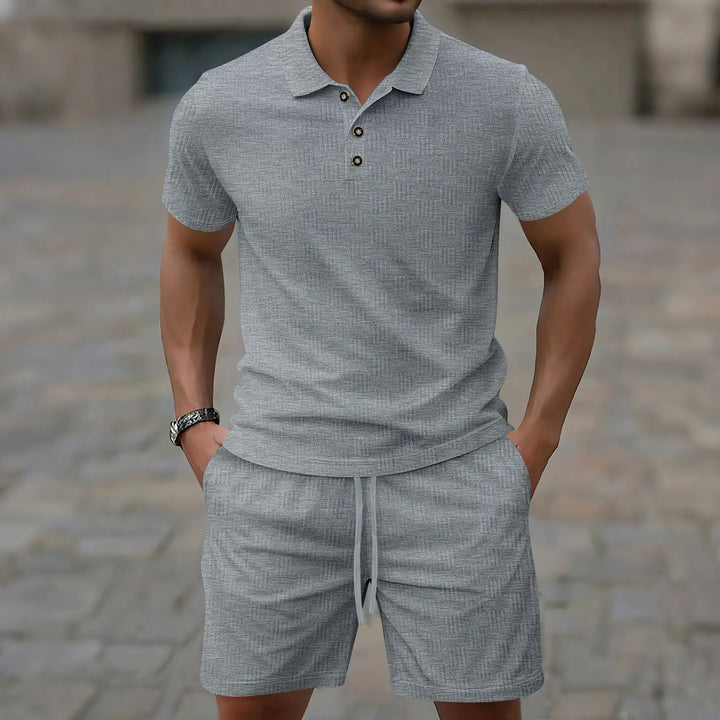 Pryce - Conjunto de polo y shorts ligeros para hombre