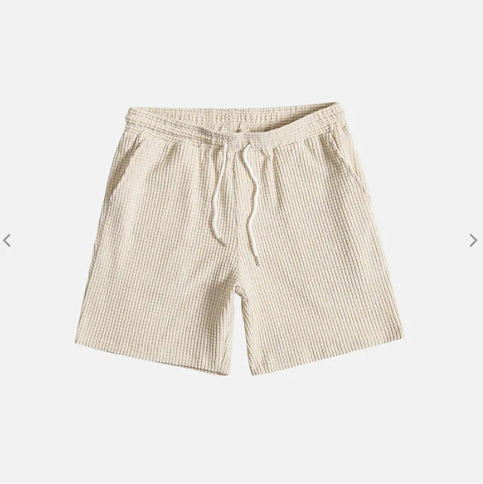 Jorvian - Conjunto de camisa y shorts texturizados de verano